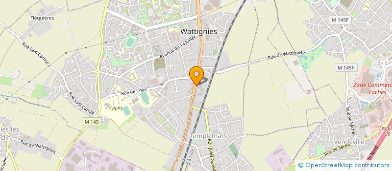 localisation de l'entreprise GARADEX à WATTIGNIES