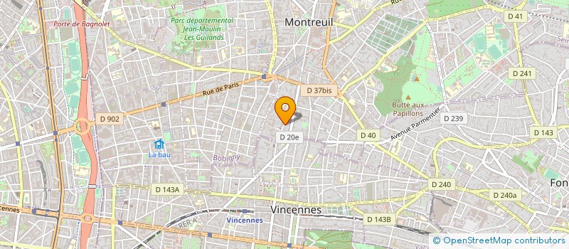 localisation de l'entreprise GARAGE 2 ROUES  MONTREUIL