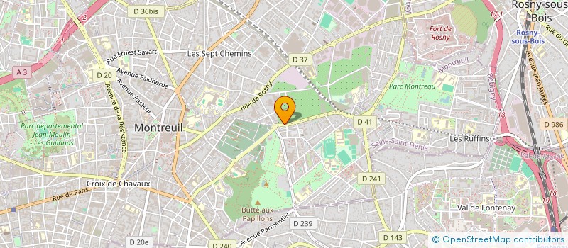 localisation de l'entreprise GARAGE 2000 à MONTREUIL