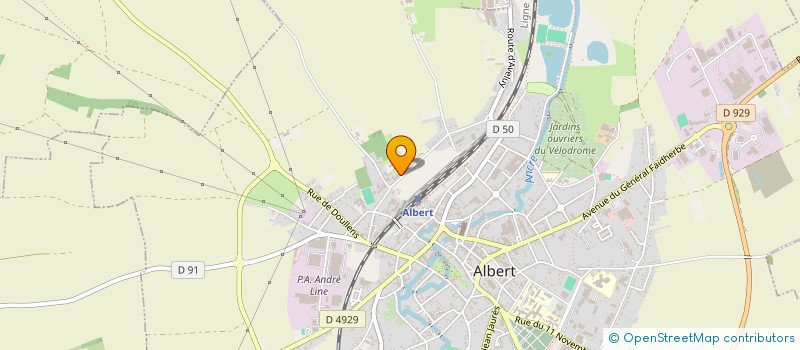 localisation de l'entreprise GARAGE 2000 à ALBERT