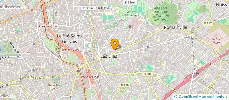 localisation de l'entreprise GARAGE 2000 à LES LILAS
