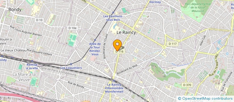 localisation de l'entreprise GARAGE 2000  LE RAINCY