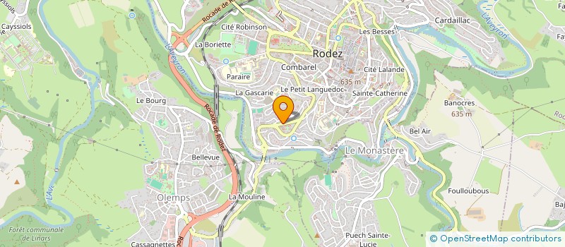 localisation de l'entreprise GARAGE 2M à RODEZ