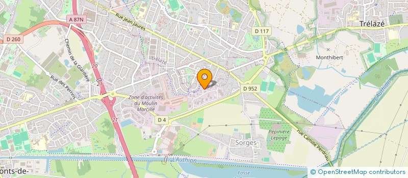 localisation de l'entreprise GARAGE 2S  LES PONTS-DE-CE