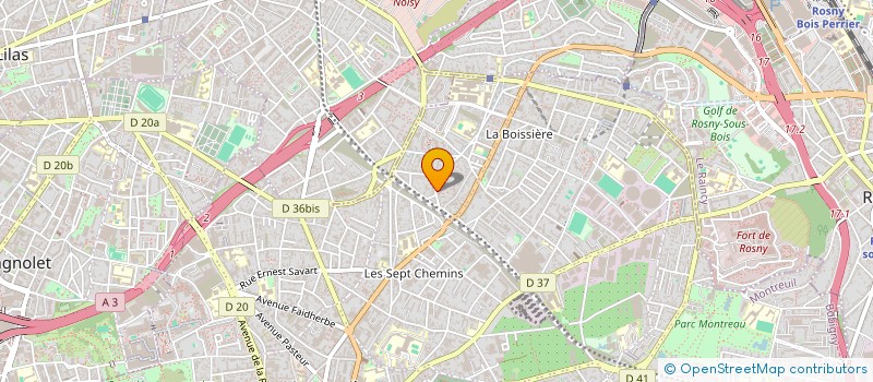 localisation de l'entreprise GARAGE 3C à MONTREUIL