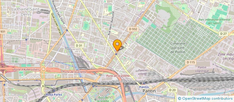 localisation de l'entreprise GARAGE ACTIF  AUBERVILLIERS