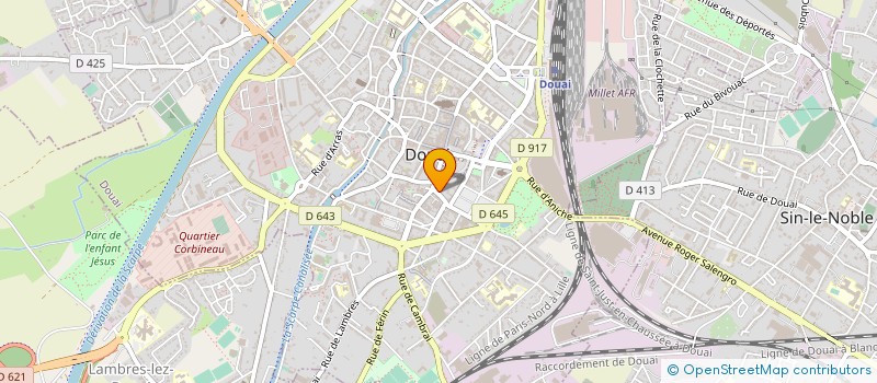 localisation de l'entreprise GARAGE AH à DOUAI