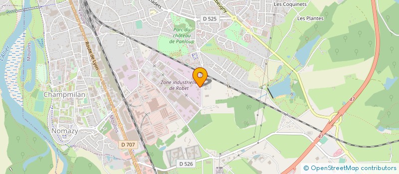 localisation de l'entreprise GARAGE ALLIER POIDS LOURDS à YZEURE