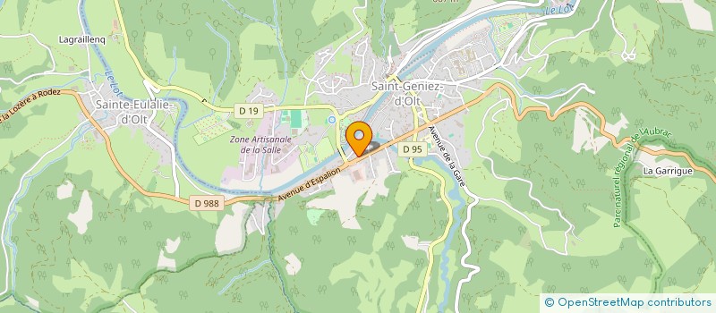 localisation de l'entreprise GARAGE ALMERAS à SAINT GENIEZ D'OLT ET D'AUBRAC