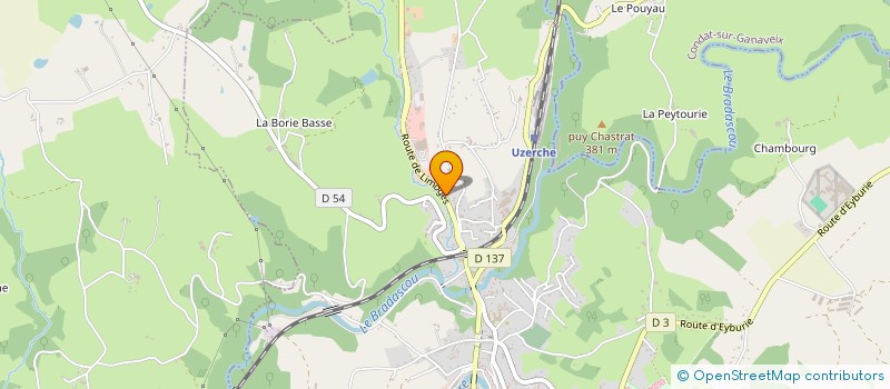 localisation de l'entreprise GARAGE AMT 19 à UZERCHE