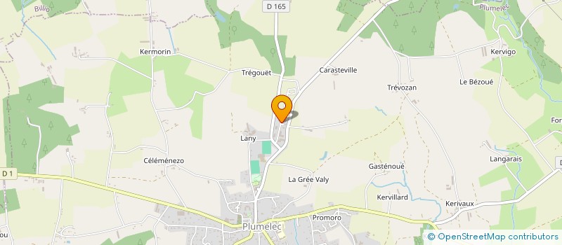 localisation de l'entreprise GARAGE ANCEAUX  PLUMELEC