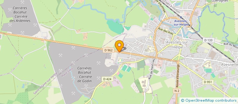 localisation de l'entreprise GARAGE ANDRE BERTEAUX  AVESNES-SUR-HELPE