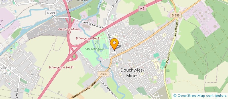 localisation de l'entreprise GARAGE ANDRE PROUVEUR à DOUCHY-LES-MINES