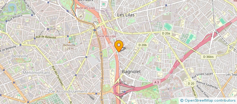 localisation de l'entreprise GARAGE ANDRI à BAGNOLET
