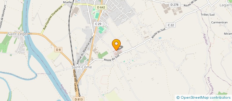 localisation de l'entreprise GARAGE ANZELINI ET FILS  AIGUILLON