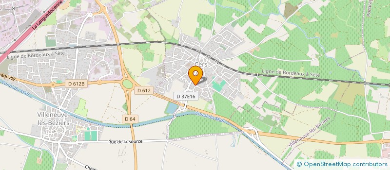 localisation de l'entreprise GARAGE APG à VILLENEUVE-LES-BEZIERS