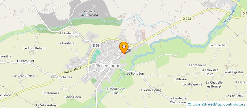 localisation de l'entreprise GARAGE AR CLEMENT à PLENEE-JUGON
