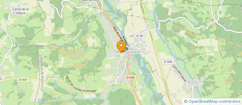 localisation de l'entreprise GARAGE ARNAOUE  MONTGAILLARD