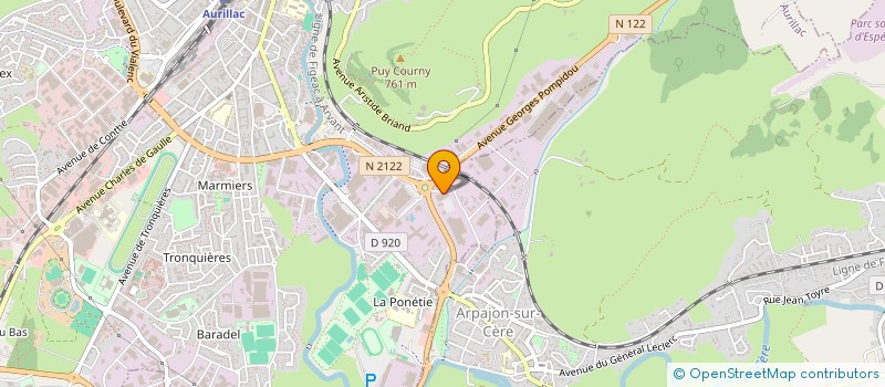 localisation de l'entreprise GARAGE ARNAUD à AURILLAC