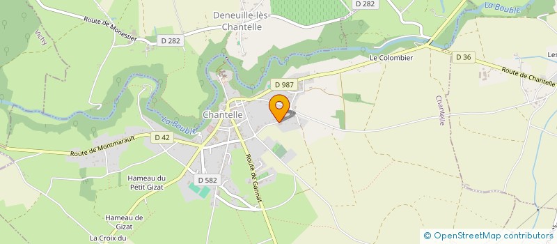 localisation de l'entreprise GARAGE ARNAUD à CHANTELLE