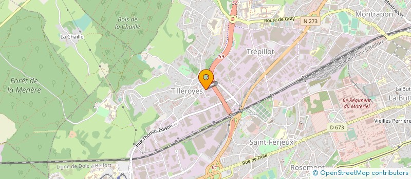 localisation de l'entreprise GARAGE ARNOUX à BESANCON