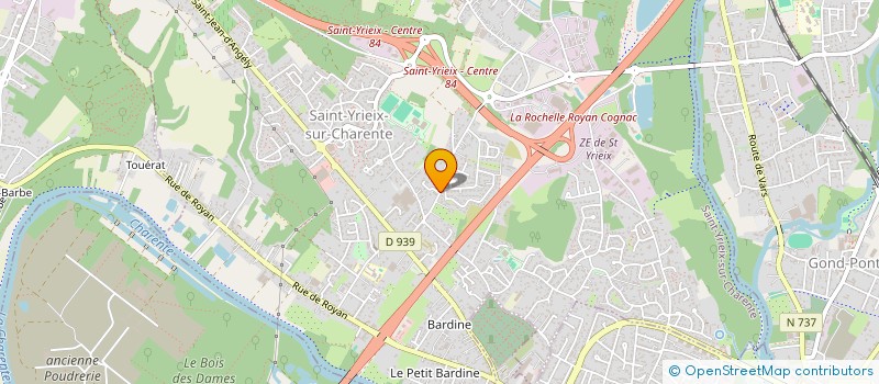 localisation de l'entreprise GARAGE AS.AUTO16 à SAINT-YRIEIX-SUR-CHARENTE
