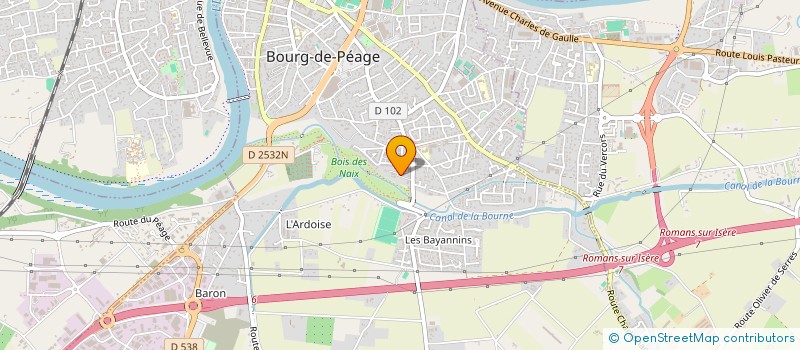 localisation de l'entreprise GARAGE ASP à BOURG-DE-PEAGE