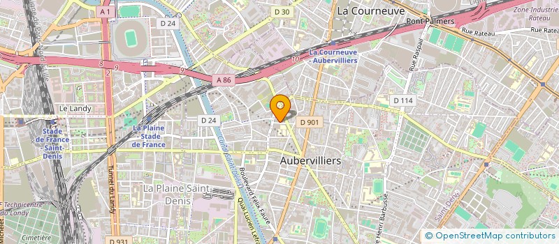 localisation de l'entreprise GARAGE AUBER  AUBERVILLIERS