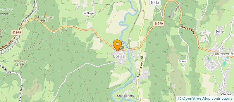 localisation de l'entreprise GARAGE AUGEZ  BOHAS-MEYRIAT-RIGNAT