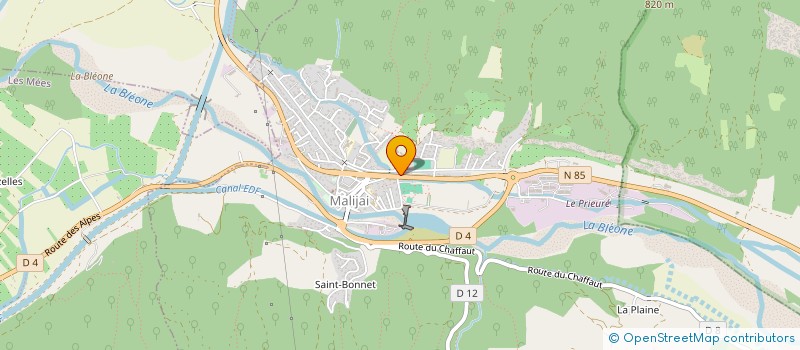 localisation de l'entreprise GARAGE AUTO 22  MALIJAI