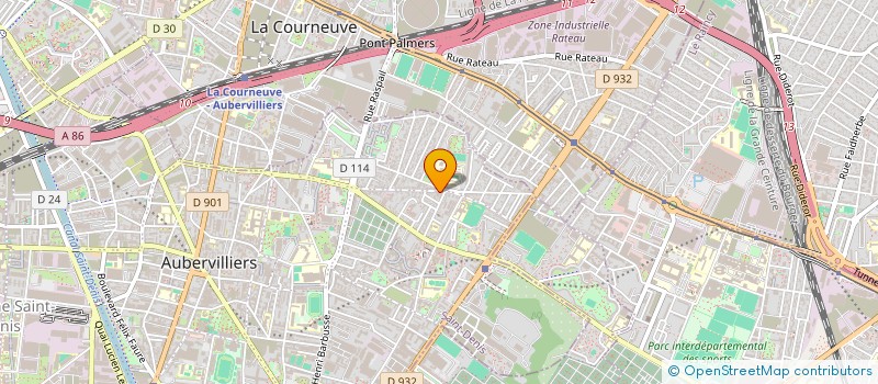 localisation de l'entreprise GARAGE AUTO 786 à LA COURNEUVE