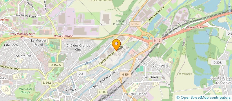 localisation de l'entreprise GARAGE AUTO ABA à DREUX