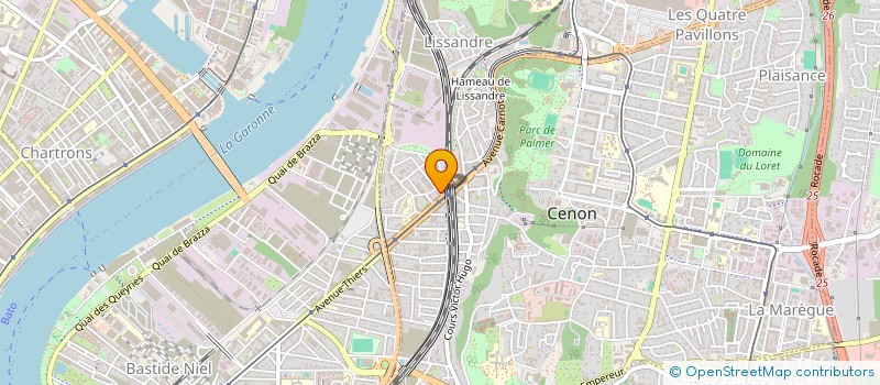 localisation de l'entreprise GARAGE AUTO CENON GARE à CENON