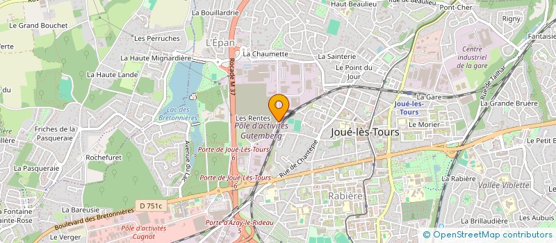 localisation de l'entreprise GARAGE AUTO JOCONDIEN à JOUE-LES-TOURS