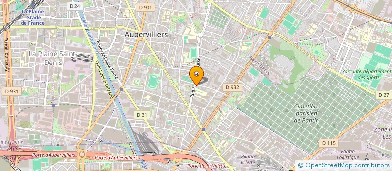 localisation de l'entreprise GARAGE AUTO LANDY à AUBERVILLIERS