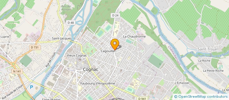 localisation de l'entreprise GARAGE AUTO MOTO LOUIS à COGNAC