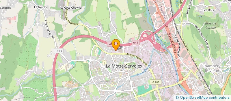 localisation de l'entreprise GARAGE AUTO MOTTERAIN à LA MOTTE-SERVOLEX