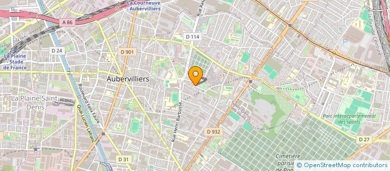 localisation de l'entreprise GARAGE AUTO NET  AUBERVILLIERS