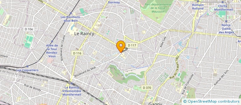 localisation de l'entreprise GARAGE AUTO SERVICE à LE RAINCY
