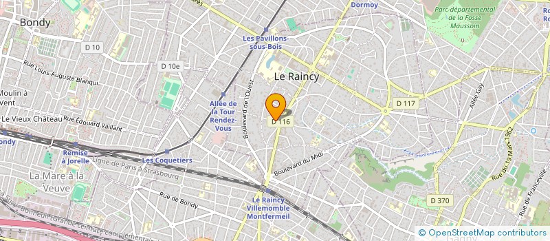 localisation de l'entreprise GARAGE AUTO SERVICES  LE RAINCY