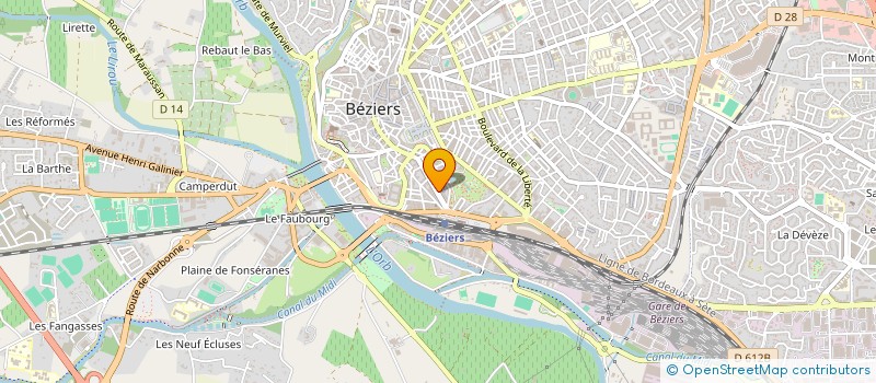 localisation de l'entreprise GARAGE AUTO SOLEIL DISTRIBUTION à BEZIERS