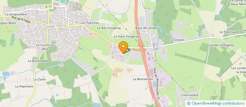 localisation de l'entreprise GARAGE AUTO SOLUTIONS 35  LAILLE