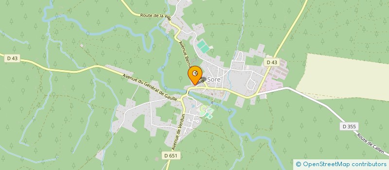 localisation de l'entreprise GARAGE AUTOMOBILE DE SORE  SORE