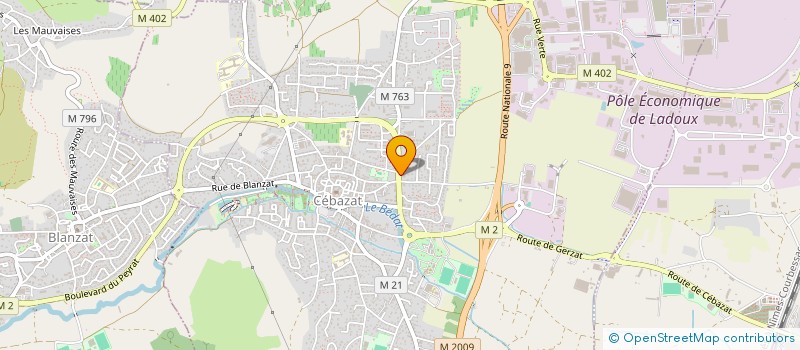 localisation de l'entreprise GARAGE AUTOMOBILES BENECH  CEBAZAT