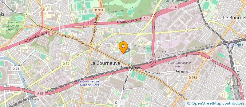 localisation de l'entreprise GARAGE AUTOMOBILES-ECLAIR à LA COURNEUVE