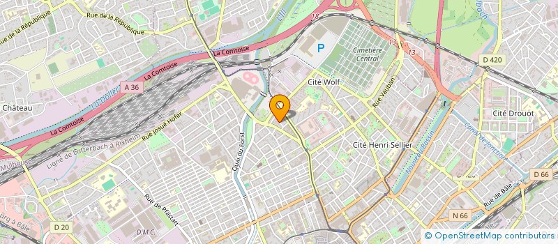 localisation de l'entreprise GARAGE AUTOPLUS  MULHOUSE