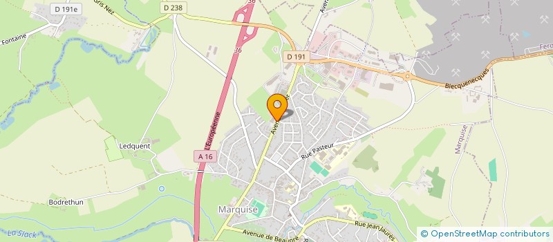 localisation de l'entreprise GARAGE AUTOSERVICE PLUS à MARQUISE
