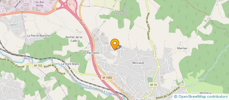 localisation de l'entreprise GARAGE B. CUISINIER  LA FOUILLOUSE