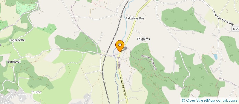 localisation de l'entreprise GARAGE BAILLES FREDERIC  AURADOU