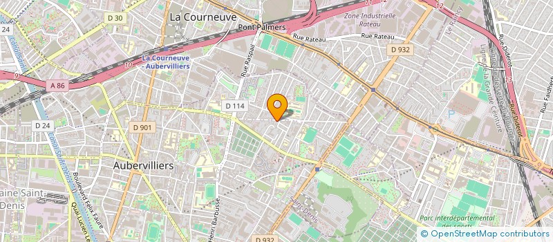 localisation de l'entreprise GARAGE BAN  AUBERVILLIERS